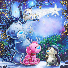 Load image into Gallery viewer, Bear Pattern 30x30cm(canvas) beautiful special shaped drill diamond painting
