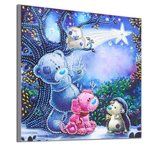Load image into Gallery viewer, Bear Pattern 30x30cm(canvas) beautiful special shaped drill diamond painting
