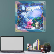 Load image into Gallery viewer, Bear Pattern 30x30cm(canvas) beautiful special shaped drill diamond painting
