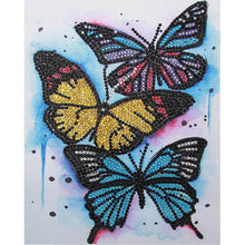 Load image into Gallery viewer, Butterfly 25x30cm(canvas) beautiful special shaped drill diamond painting
