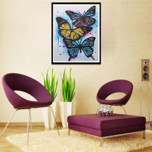 Load image into Gallery viewer, Butterfly 25x30cm(canvas) beautiful special shaped drill diamond painting
