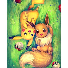 Load image into Gallery viewer, Pikachu 30x40cm(canvas) full round drill diamond painting
