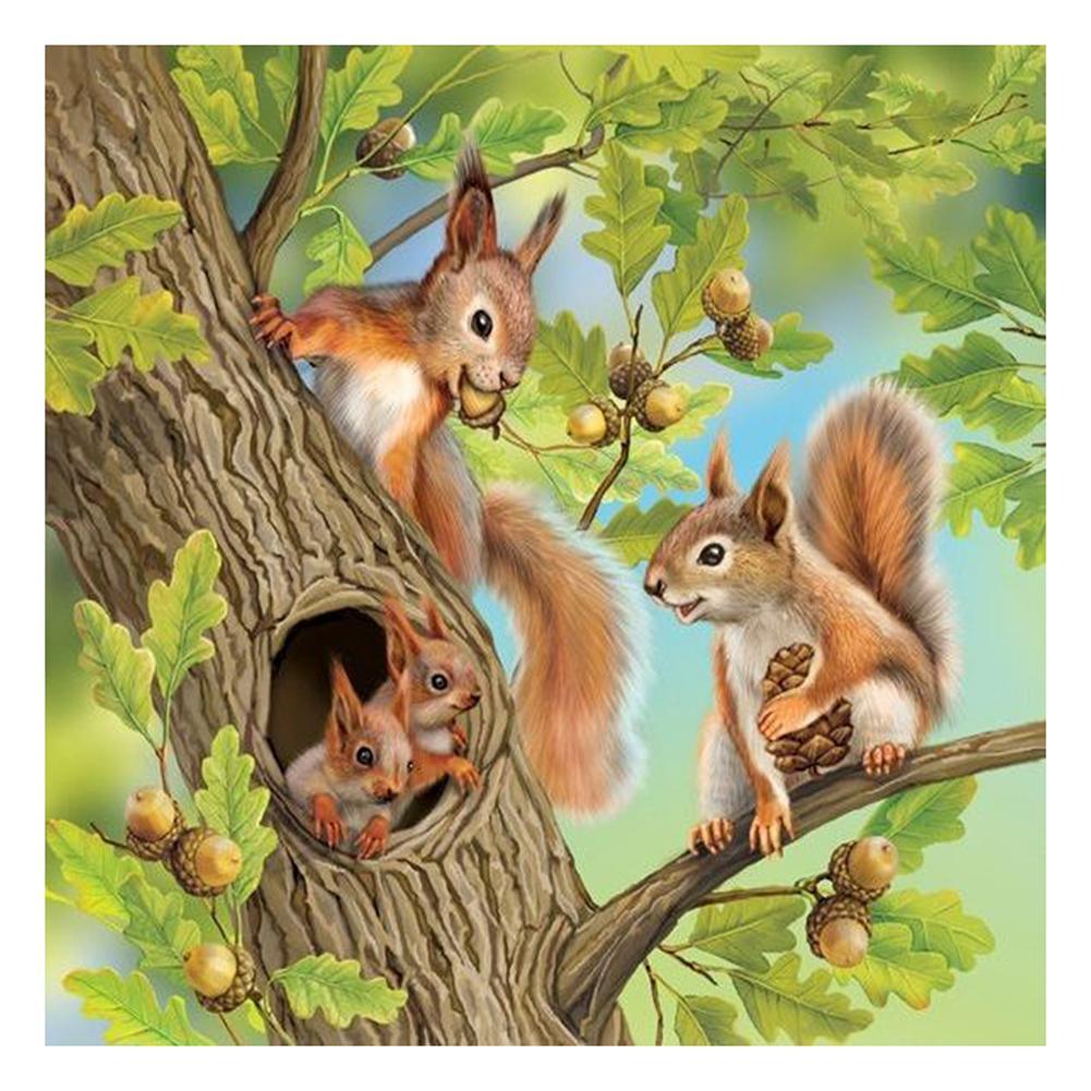 Animal 30x30cm(canvas) full round drill diamond painting