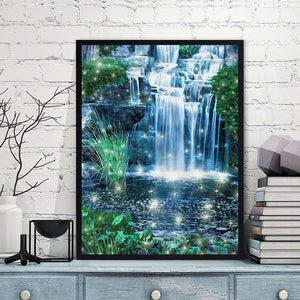 Landscape 40x30cm(canvas) full round drill diamond painting