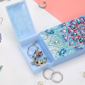 DIY Mandala Special Shaped Diamond Painting 2 Grids Pencil Storage Box Gift