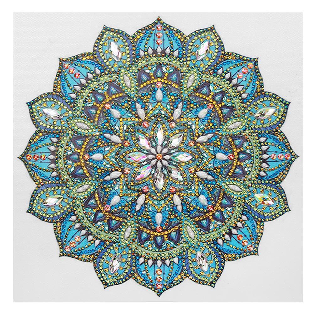 Mandala 30x30cm(canvas) beautiful special shaped drill diamond painting