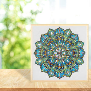 Mandala 30x30cm(canvas) beautiful special shaped drill diamond painting