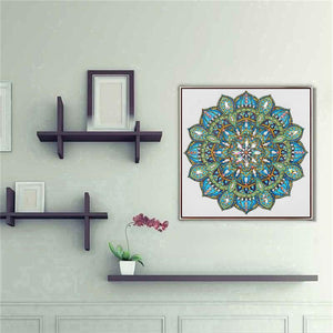 Mandala 30x30cm(canvas) beautiful special shaped drill diamond painting