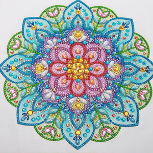 Mandala 30x30cm(canvas) beautiful special shaped drill diamond painting