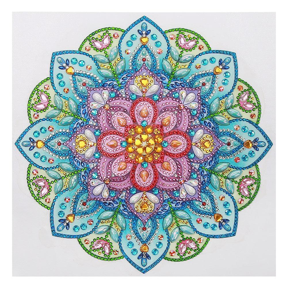 Mandala 30x30cm(canvas) beautiful special shaped drill diamond painting