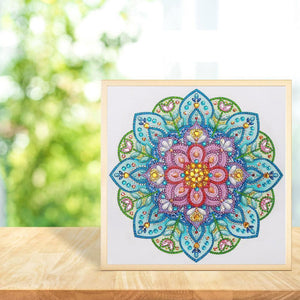 Mandala 30x30cm(canvas) beautiful special shaped drill diamond painting