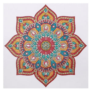 Mandala 30x30cm(canvas) beautiful special shaped drill diamond painting