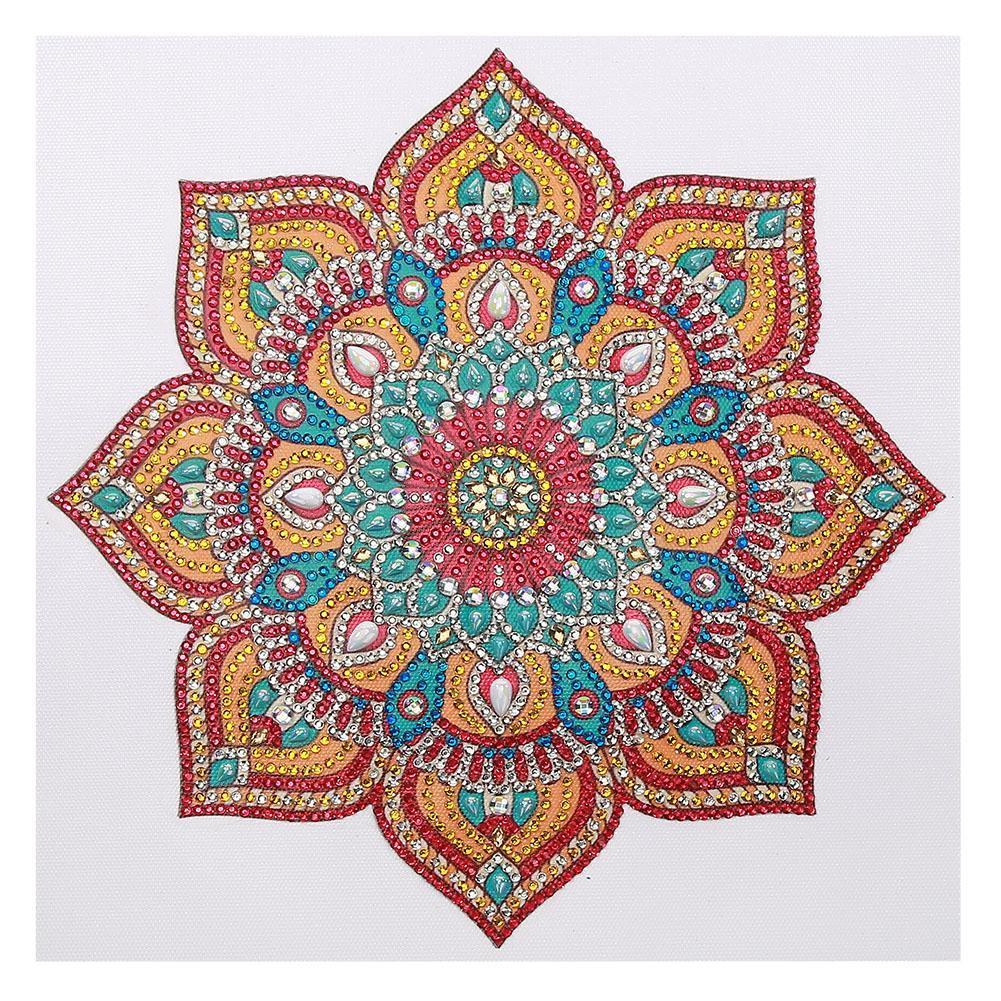 Mandala 30x30cm(canvas) beautiful special shaped drill diamond painting