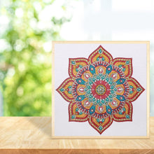 Load image into Gallery viewer, Mandala 30x30cm(canvas) beautiful special shaped drill diamond painting
