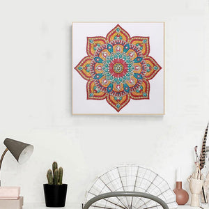 Mandala 30x30cm(canvas) beautiful special shaped drill diamond painting