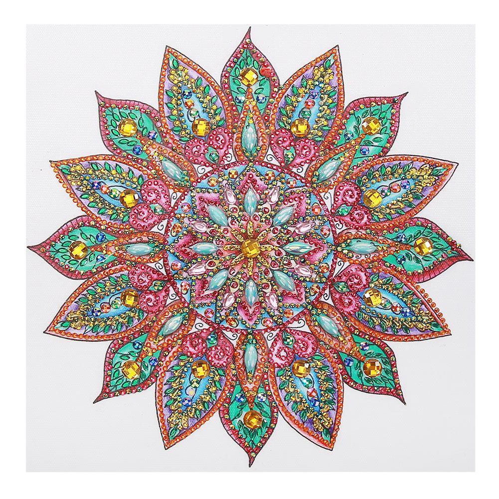 Mandala 30x30cm(canvas) beautiful special shaped drill diamond painting