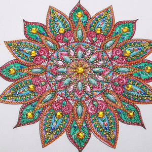 Mandala 30x30cm(canvas) beautiful special shaped drill diamond painting