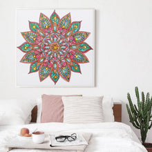 Load image into Gallery viewer, Mandala 30x30cm(canvas) beautiful special shaped drill diamond painting
