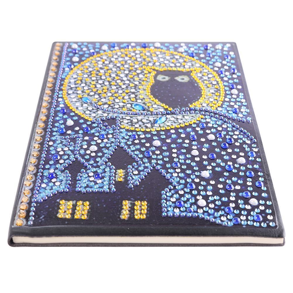 DIY Owl Special Shaped Diamond Painting 50 Pages A5 Sketchbook Drawing Book