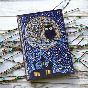 DIY Owl Special Shaped Diamond Painting 50 Pages A5 Sketchbook Drawing Book