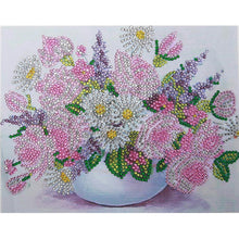 Load image into Gallery viewer, Flower 25x30cm(canvas) beautiful special shaped drill diamond painting
