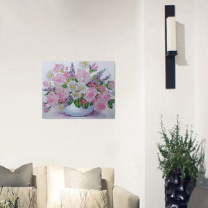 Flower 25x30cm(canvas) beautiful special shaped drill diamond painting