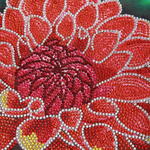 Flower 25x30cm(canvas) beautiful special shaped drill diamond painting