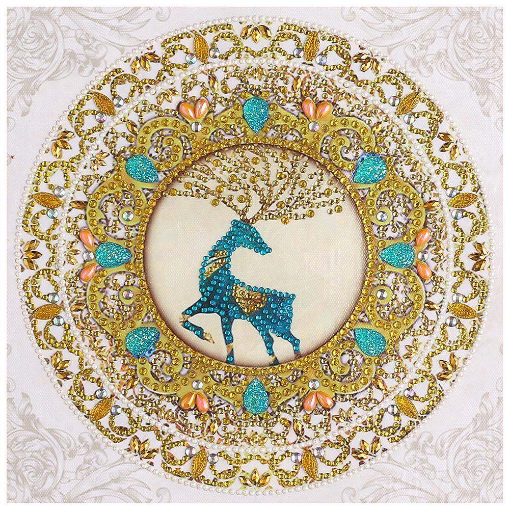 Mandala 30x30cm(canvas) beautiful special shaped drill diamond painting