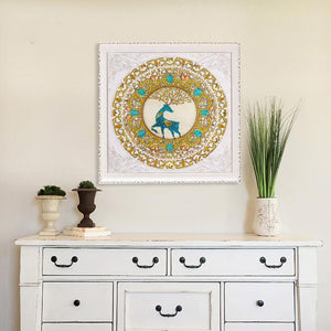 Mandala 30x30cm(canvas) beautiful special shaped drill diamond painting