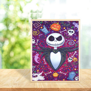 Skull 30x40cm(canvas) beautiful special shaped drill diamond painting