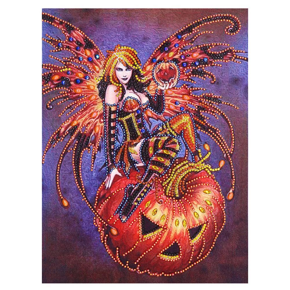 Witch 30x40cm(canvas) beautiful special shaped drill diamond painting