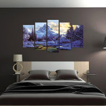 Load image into Gallery viewer, 5pcs Snow Mountain 95x45cm(canvas) full round drill diamond painting
