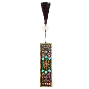 DIY Special Shaped Diamond Painting Leather Tassel Bookmark Creative Crafts