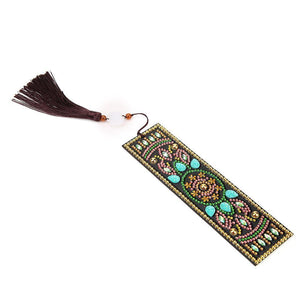 DIY Special Shaped Diamond Painting Leather Tassel Bookmark Creative Crafts