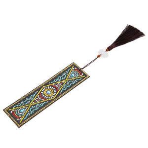 DIY Special Shaped Diamond Painting Creative Leather Tassel Bookmark Gift