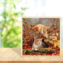 Load image into Gallery viewer, Cat 30x30cm(canvas) full round drill diamond painting
