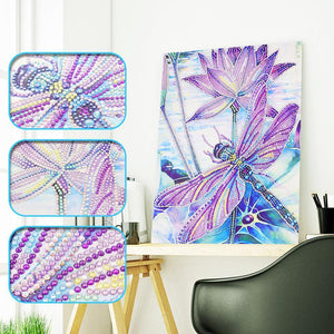 Dragonfly 40x30cm(canvas) beautiful special shaped drill diamond painting