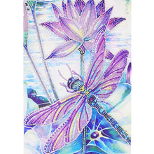 Load image into Gallery viewer, Dragonfly 40x30cm(canvas) beautiful special shaped drill diamond painting
