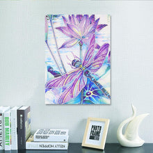 Load image into Gallery viewer, Dragonfly 40x30cm(canvas) beautiful special shaped drill diamond painting
