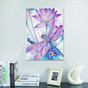 Dragonfly 40x30cm(canvas) beautiful special shaped drill diamond painting