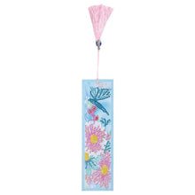 Load image into Gallery viewer, DIY Flower Special Shaped Diamond Painting Leather Tassel Bookmark Crafts
