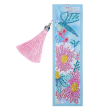 Load image into Gallery viewer, DIY Flower Special Shaped Diamond Painting Leather Tassel Bookmark Crafts

