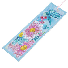 Load image into Gallery viewer, DIY Flower Special Shaped Diamond Painting Leather Tassel Bookmark Crafts
