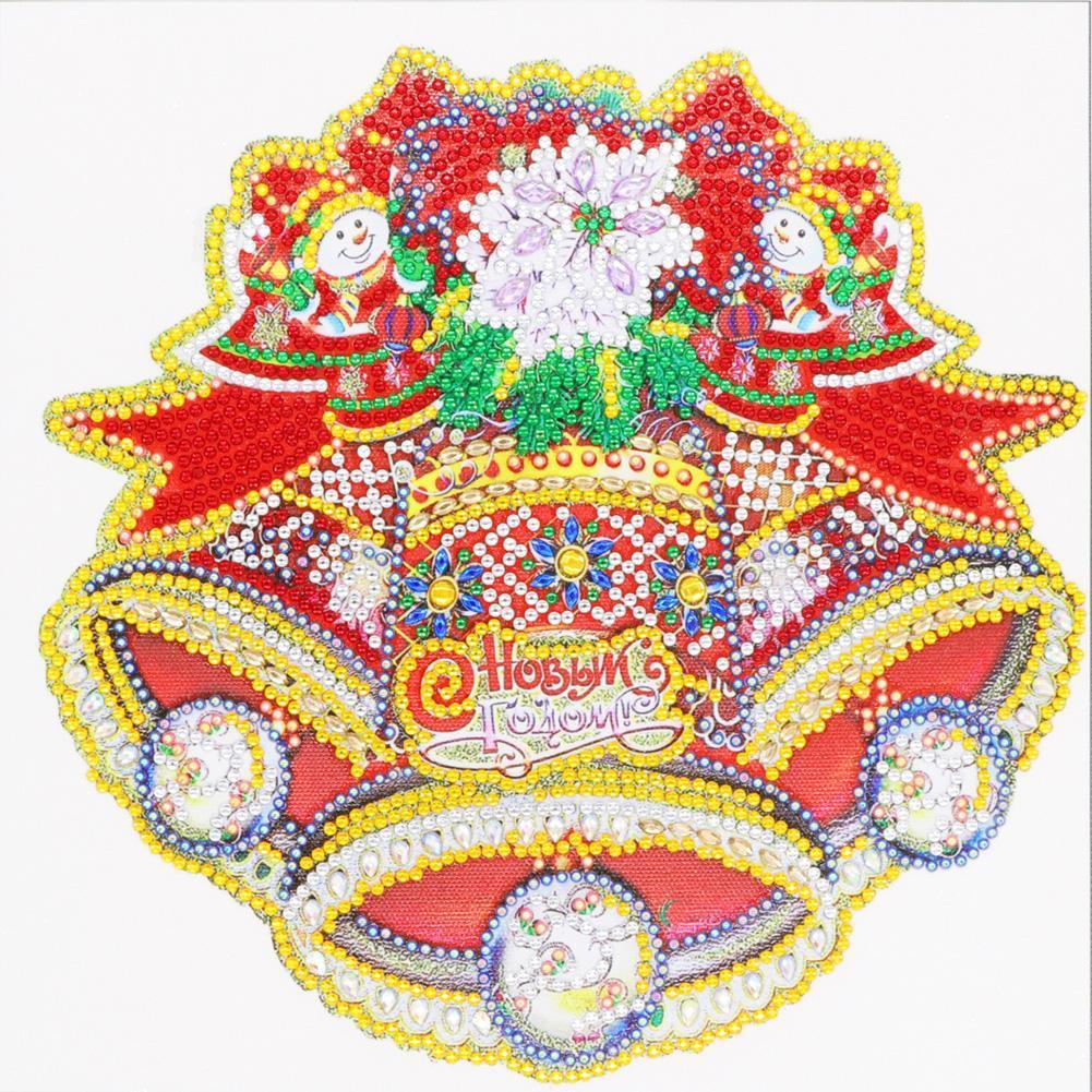 Christmas Bell 30x30cm(canvas) beautiful special shaped drill diamond painting