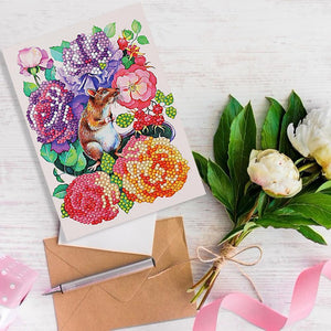 DIY Diamond Painting Greeting Cards Flowers Birthday Festival Blessing Gift