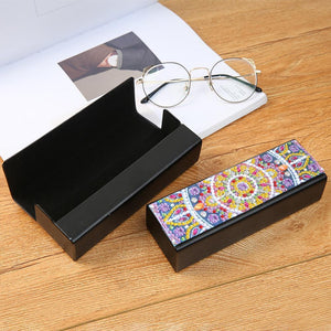 DIY Diamond Painting Leather Eye Glasses Box Travel Sunglasses Storage Case