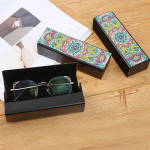 DIY Diamond Painting Leather Sunglasses Box Portable Glasses Storage Case