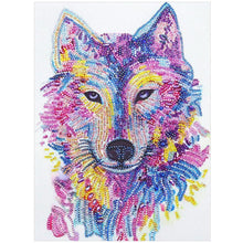 Load image into Gallery viewer, Wolf Head 30x40cm(canvas) beautiful special shaped drill diamond painting
