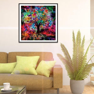 Colorful Tree 30x30cm(canvas) full round drill diamond painting
