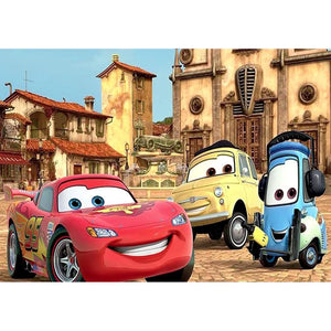 Cars 30x40cm(canvas) full round drill diamond painting